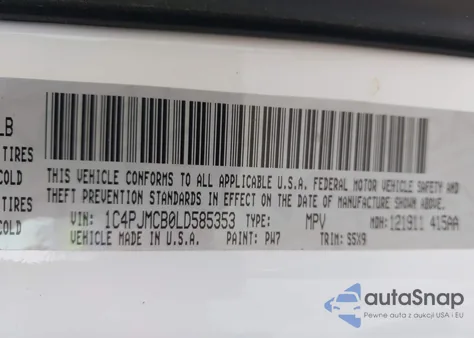 2020 Jeep Cherokee Latitude 4X4 from USA, damaged, VIN 1C4PJMCB0LD585353